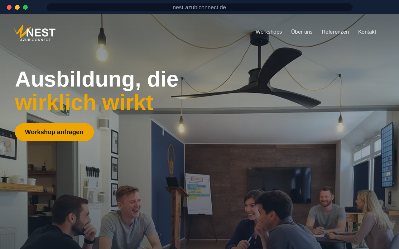 Website von NEST AzubiConnect